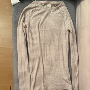 H&M Beige Ribbed Top